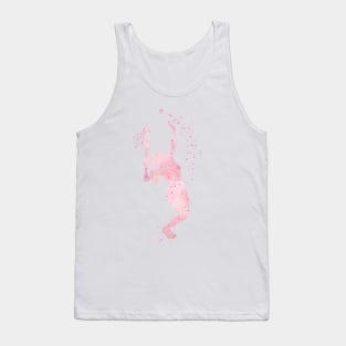 Girl Tennis Player Serve Shot Watercolor Tank Top